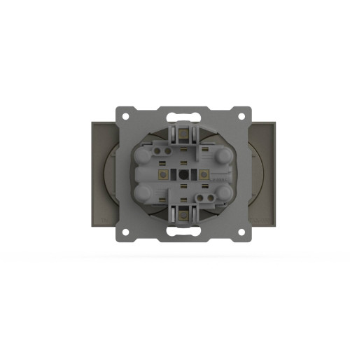 Розетка двухместная без заземления ELBI Zena Vega 609-011400-908