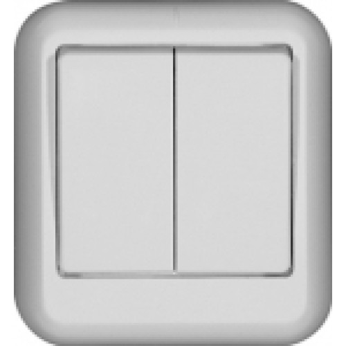 Выключатель 2-клавишный Schneider Electric Прима A56-029I-BI