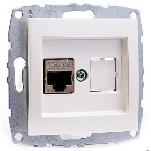 Розетка компьютерная Rj45 Cat6 Mono Electric Despina-Larissa жемчуг 500-002505-125