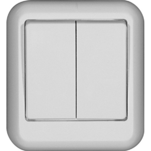 Выключатель 2-клавишный Schneider Electric Прима A56-029I-BI