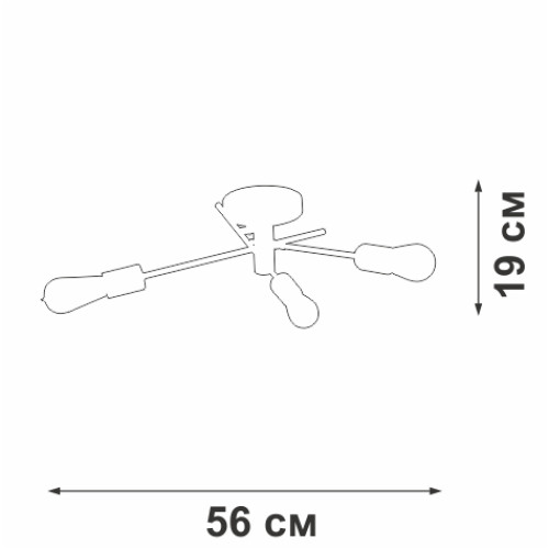 Потолочная люстра Vitaluce V3964-1/3PL