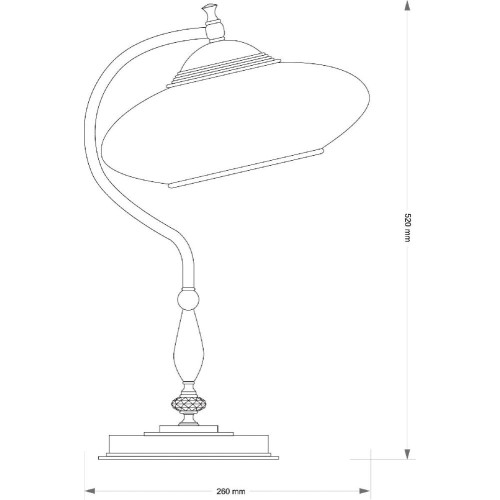 Настольная лампа Kutek San Marino Shade SAN-LN-1(P)CR