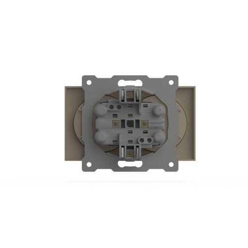 Розетка двухместная без заземления ELBI Zena Vega 609-012500-908
