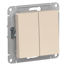 Выключатель 2-клавишный с самовозвратом, сх.5, 10АХ Systeme Electric AtlasDesign ATN000217