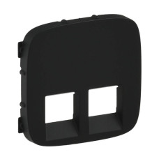 Лицевая панель Legrand Valena Allure розетки телефонной RJ-11/Ethernet RJ-45 антрацит 755428