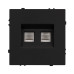 Механизм сдвоенной телефонной розетки Arlight SCT-NOBE-MTL2-SFPL-BK (RJ-11, 4C) (Черный оникс) 054309