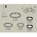 Комплект подвесного светильника Ambrella Light Techno Ring XR92092200 (A9209x3, C9242, C9238, C9232, N8462, N8478)