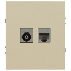 Розетка Эра Arktik 16-3110-04 комбинированная RJ45+TV шампань Б0070497