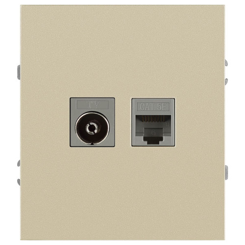 Розетка Эра Arktik 16-3110-04 комбинированная RJ45+TV шампань Б0070497