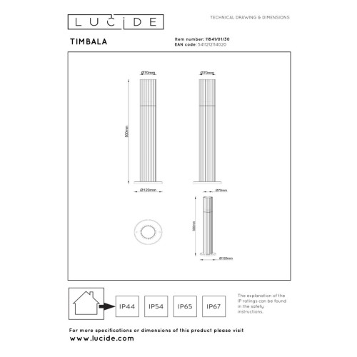 Ландшафтный светильник Lucide Timbala 11841/01/30