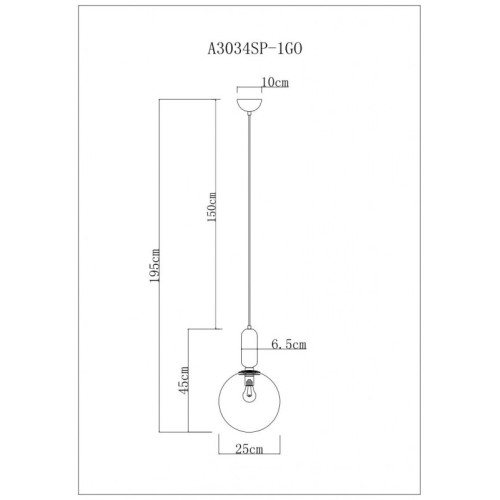 Подвесной светильник ARTE Lamp A3034SP-1GO