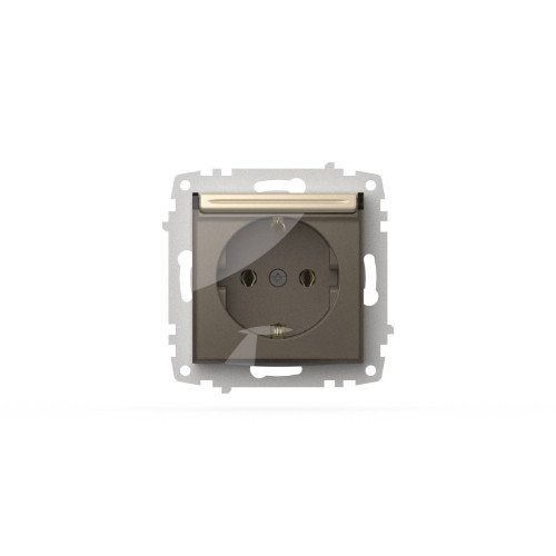 Розетка с крышкой и заземлением ELBI Zena Vega 609-012500-218