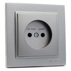 Розетка на 1 пост без заземления Mono Electric Despina 16A 250В антрацит 102-242422-116