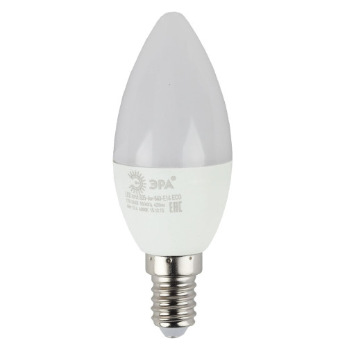 Лампа светодиодная Эра E14 6W 4000K LED B35-6W-840-E14 R Б0051057