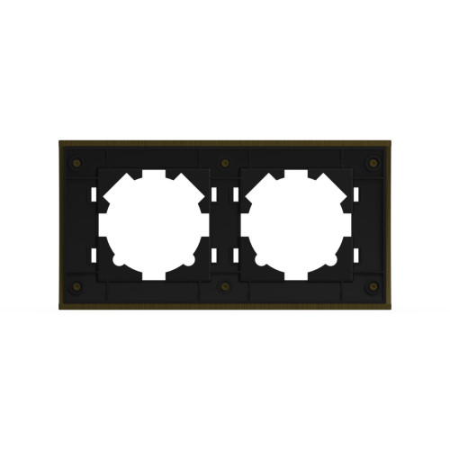 Рамка двухместная ELBI Zena Platin 500-075800-226