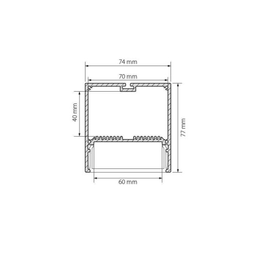 Профиль с экраном Arlight SL-LINE-7477-2500 WHITE+OPAL 021372