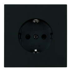Розетка 1-местная с защитной шторкой с/з (механизм) Stekker 250В 16А Мия RST16-3110-05 черный бархат 50454