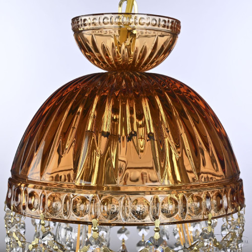 Подвесной светильник Bohemia Ivele Crystal 5478/22 G Amber/M-1G Leafs K721