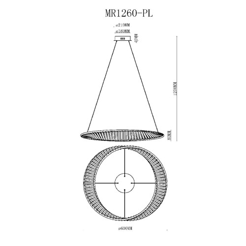 Подвесная люстра MyFar Ricky MR1260-PL