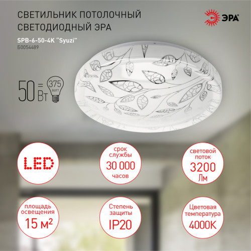 Потолочный светильник Эра SPB-6-50-4K Syuzi Б0054489