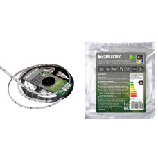 Светодиодная лента TDM Electric 12В 5050/2835 8Вт/м RGB/3000K 5м IP20 SQ0331-0376