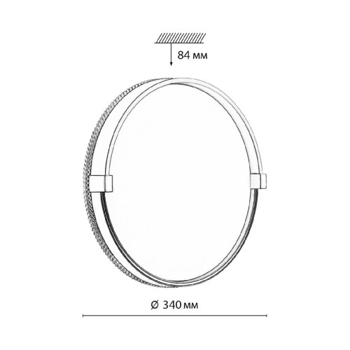 Настенно-потолочный светильник Sonex Olidi black 7647/CL