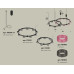 Комплект подвесного светильника Ambrella Light Techno Ring XR92091310 (A9209x2, C9242, C9238, N8486, N8484)