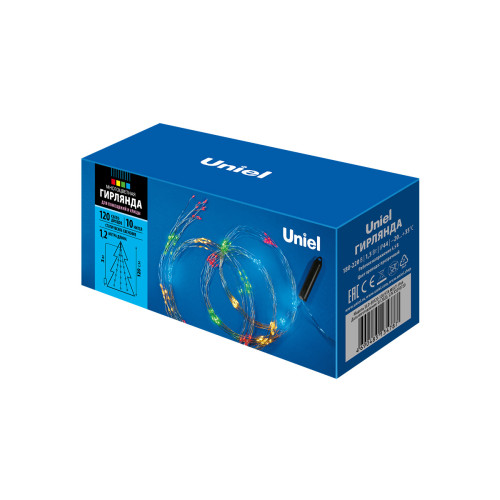 Уличная светодиодная гирлянда (UL-00007283) Uniel Лучи росы 220V  разноцветный ULD-E0120-120/STA Multi IP44