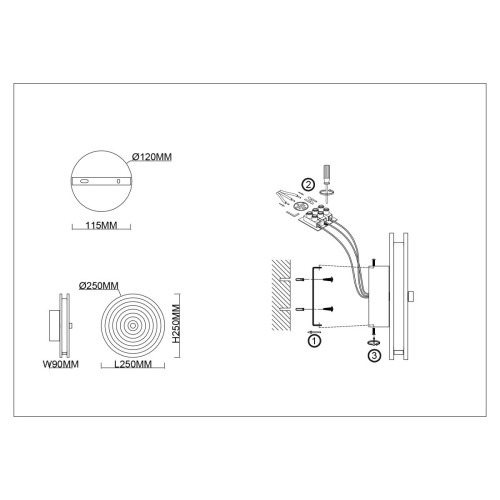 Настенный светильник Ambrella Light High Light Crystal LH31115