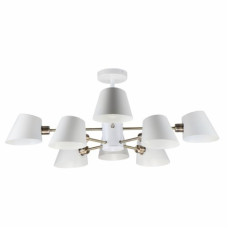 Люстра на штанге IMEX MD.9130-8-S WH+AB