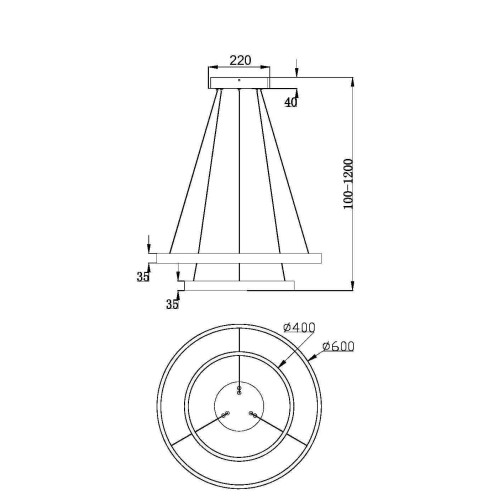 Подвесной светильник Maytoni Rim MOD058PL-L55BS3K