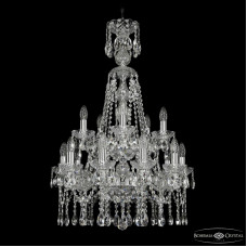 Подвесная люстра Bohemia Ivele Crystal 1413/10+5/200/XL-90/2d Ni