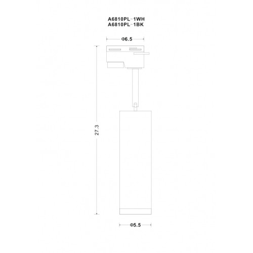 Светильник на шине ARTE Lamp A6811PL-1BK
