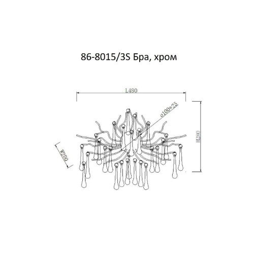 Настенный светильник Garda Decor 86-8015/3S