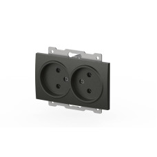 Розетка двухместная без заземления ELBI Zena Vega 609-011100-908