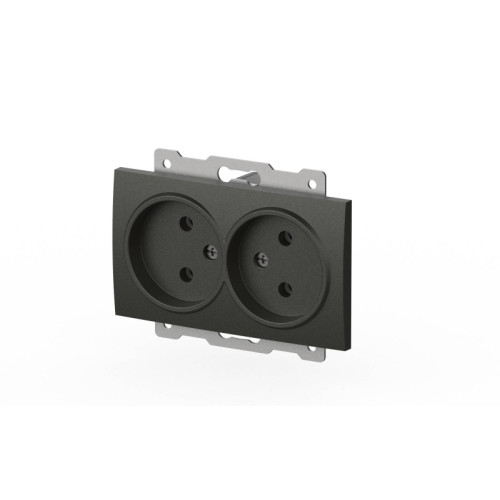 Розетка двухместная без заземления ELBI Zena Vega 609-011100-908