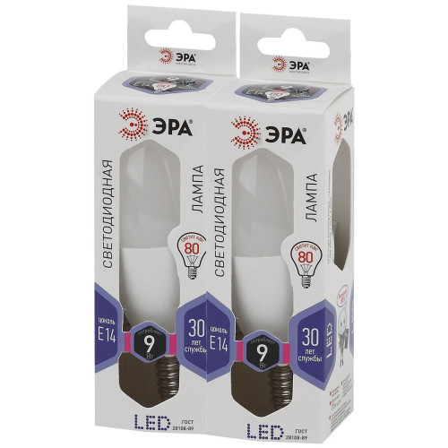 Лампа светодиодная Эра E14 9W 6000K LED B35-9W-860-E14 Б0031403