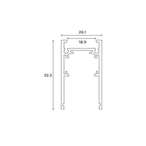 Шинопровод магнитный накладной Hesby Lighting ElDeko HSBL_0052