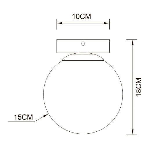 Настенно-потолочный светильник Arte Lamp Alcor A2224PL-1BK