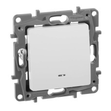 Выключатель одноклавишный Legrand Etika 10A 250V с подсветкой белый 672203