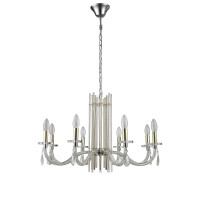 Подвесная люстра Crystal Lux AURELIO SP8 GOLD+CHROME/TRANSPARENT