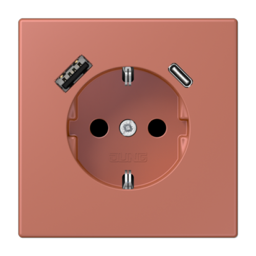 Розетка 2K+З USB Typ AC Jung LC1520-15CA236