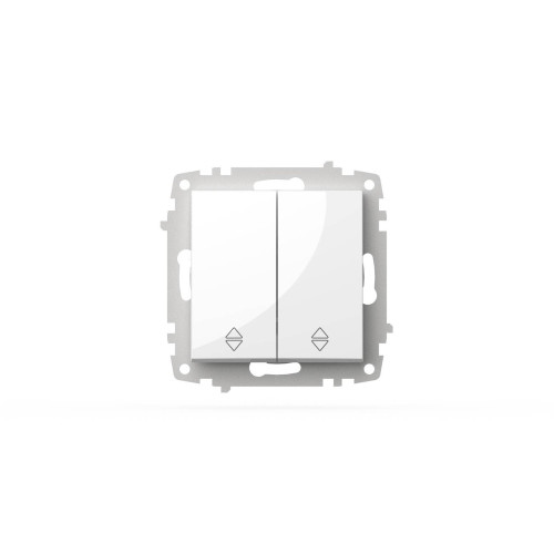 Переключатель двухклавишный проходной ELBI Zena Vega 609-015600-211