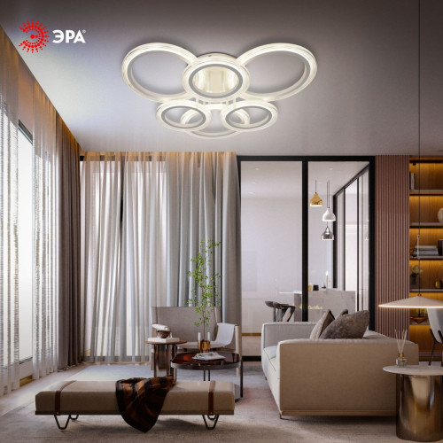 Потолочный светильник Эра Модерн Ring CLL-1-90W 3K-6,5K RC WH