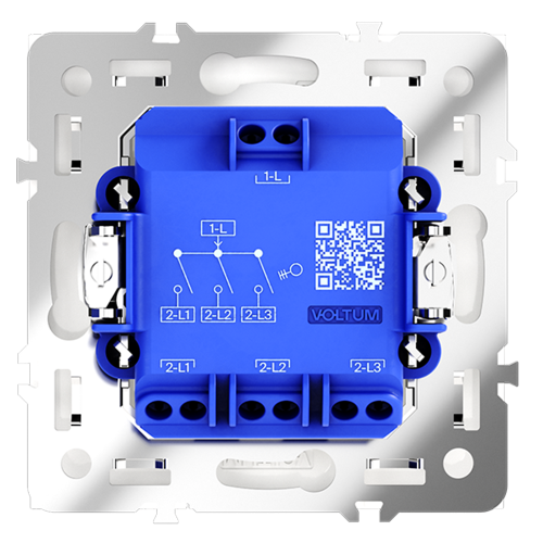 Выключатель трехклавишный Voltum S70 VLS030103