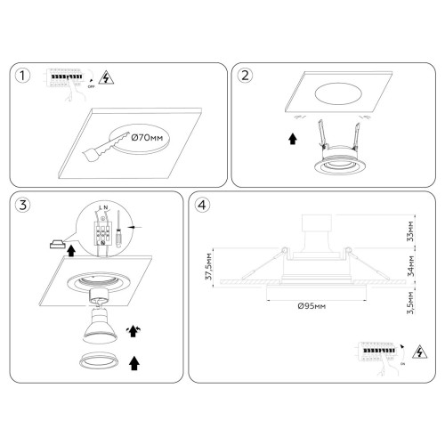 Встраиваемый светильник Ambrella Light Techno Spot IP Protect TN1142
