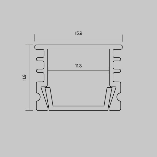 Профиль накладной Maytoni Led Strip ALM-005-S-2M 631012