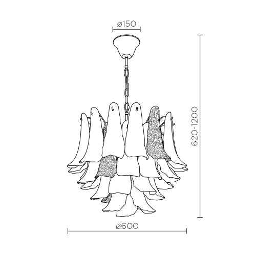 Подвесная люстра Modelux ML.6777.10P GD