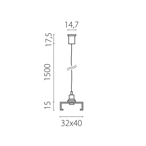 Подвес скрытый тип D к шинопроводу 5040xx-(F)/(R) 1,5 м Quattro Lightstar 504177-FR2