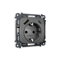 Комплект механизма розетки 2USB A+C 20W (быстрая зарядка) с/з Ambrella Volt Omega MO660010